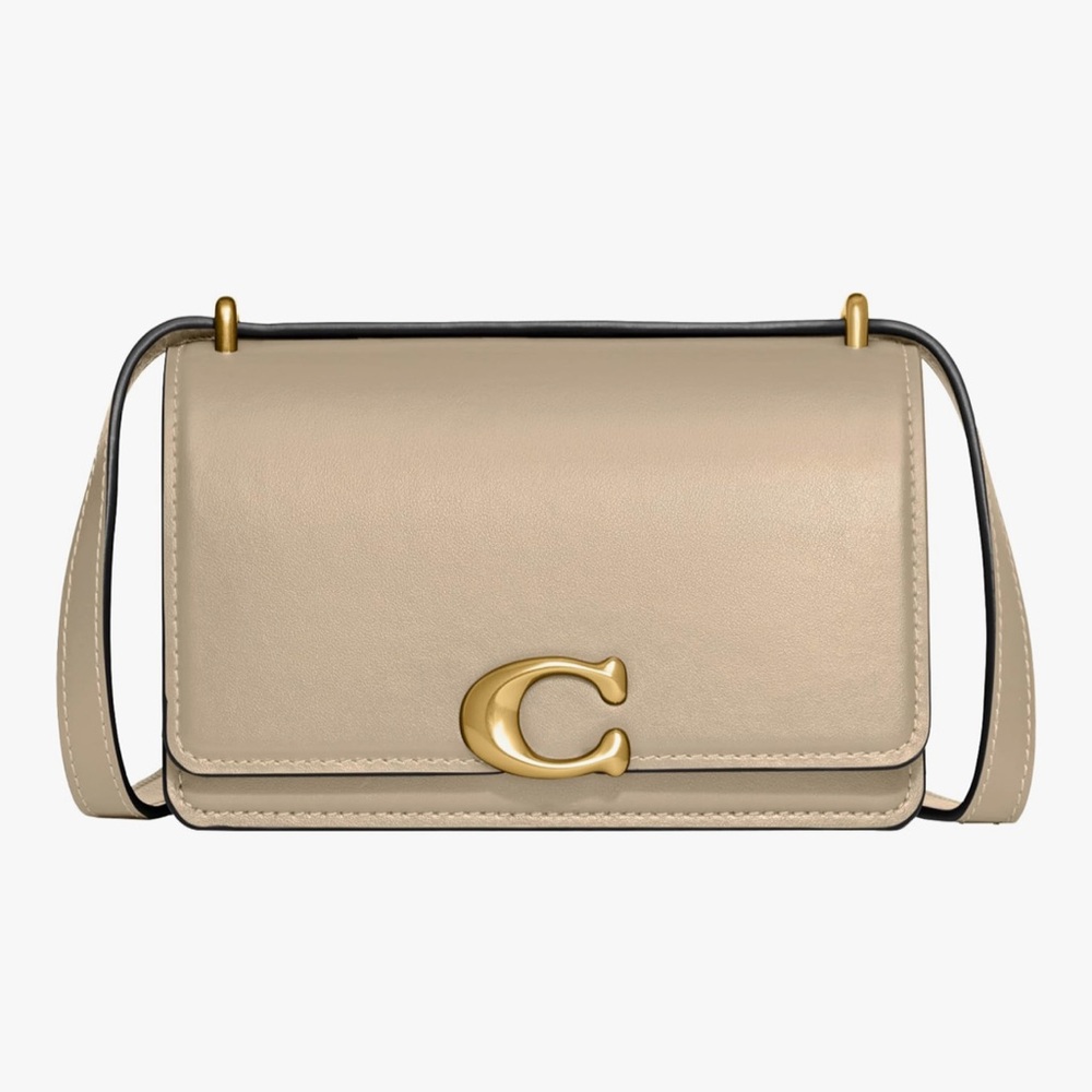 New Coach Ivory Bandit Crossbody Bag with Gold Accents